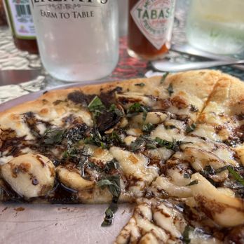 Jeremy's Farm to Table - Basel and Garlic Pizza. I had them add Balsamic on it!!! Amazing!!!! - New American Near Me - Chehalis, Washington Jeremy's Farm to Table - Basel and Garlic Pizza. I had them add Balsamic on it!!! Amazing!!!! - New American Near Me - Chehalis, Washington