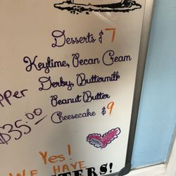 The Fisherman's Wife - The pie list. We have tried most of them and they were good.