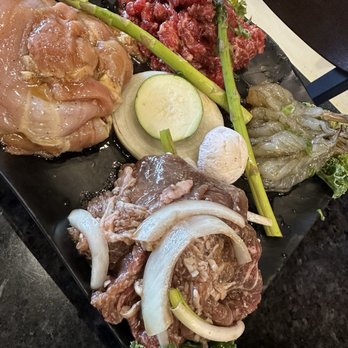 Kimchi Box Plus - BBQ Chicken, Kalbi, Bulgogi, shrimp - Korean Near Me - Northville, Michigan