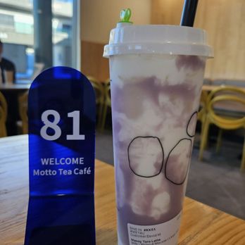 Motto Tea Cafe - Dirty Taro Latte (large) - Bubble Tea Near Me - San Gabriel, California Motto Tea Cafe - Dirty Taro Latte (large) - Bubble Tea Near Me - San Gabriel, California