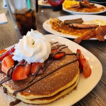 Vineyard Cafe - Strawberry Nutella Pancakes - Breakfast & Brunch Near Me - Oxnard, California