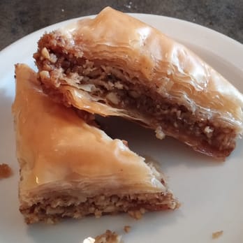 Eden's Grill Inn - Baklava, $4, minus pistachio crumbles on top as per my request. - Greek Near Me - Phoenix, Arizona Eden's Grill Inn - Baklava, $4, minus pistachio crumbles on top as per my request. - Greek Near Me - Phoenix, Arizona