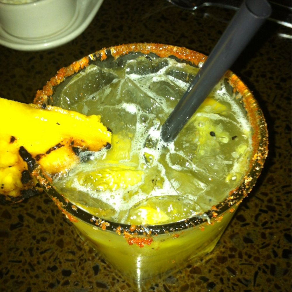 Sinigual - Grilled pineapple margarita with chili-dusted rock salt rim - Mexican Near Me - Manhattan, New York Sinigual - Grilled pineapple margarita with chili-dusted rock salt rim - Mexican Near Me - Manhattan, New York