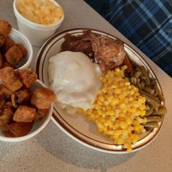 Kim's Kitchen - Roast beef, fried okra, mashed potatoes, and veggies!