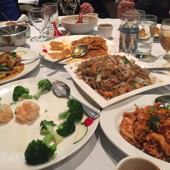 The Orient Restaurant - Mayo walnut shrimp, lotus root, veggie fried rice, chicken and broccoli - Dim Sum Near Me - Bethpage, New York