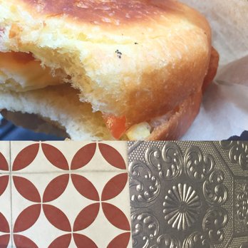 Corvo Coffee - The floor (bottom left), the wall (bottom right) and the egg sandwich I bought - Coffee & Tea Near Me - New York, New York Corvo Coffee - The floor (bottom left), the wall (bottom right) and the egg sandwich I bought - Coffee & Tea Near Me - New York, New York