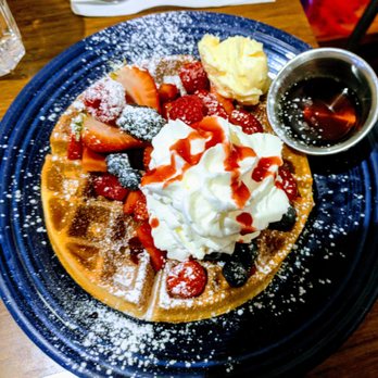 Eight AM - Fresh berries waffle - New American Near Me - San Francisco, California Eight AM - Fresh berries waffle - New American Near Me - San Francisco, California