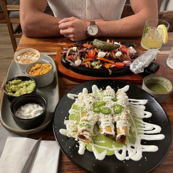 Cielo Rojo - Flautas (mine) and fajitas (his) - Mexican Near Me - Phoenix, Arizona