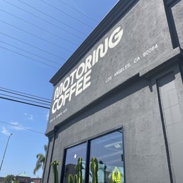 Exterior outside entrance of Motoring Coffee - Los Angeles, California Exterior outside entrance of Motoring Coffee - Los Angeles, California