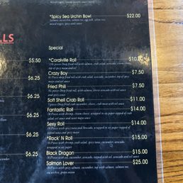 You can't read the menus You can't read the menus