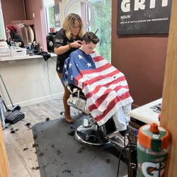 Bruno's Barbershop - Love the cape!