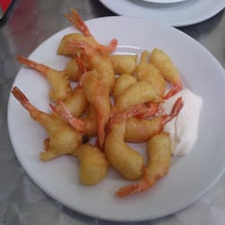 El Gallo - Gambas rebozadas,  es el plato estrella
