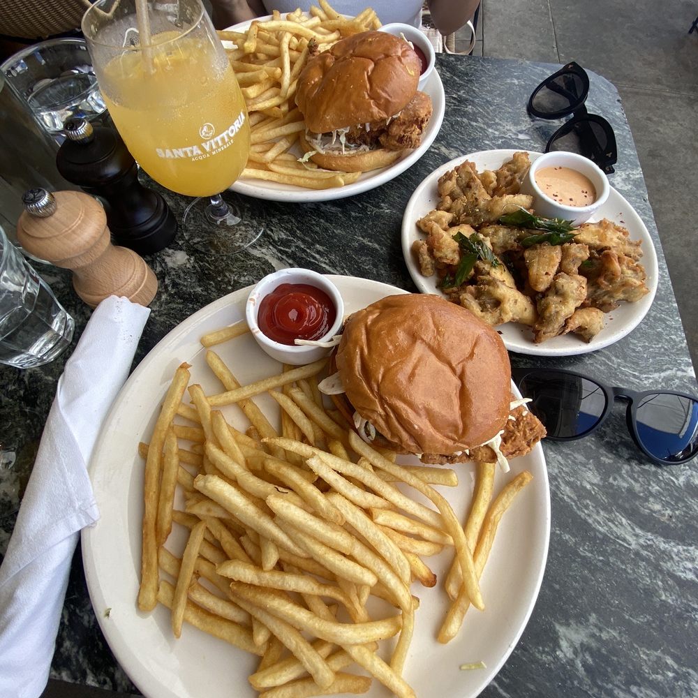 Great White - Crispy Chicken Sandwich mushroom frites - Cafes Near Me - Los Angeles, California