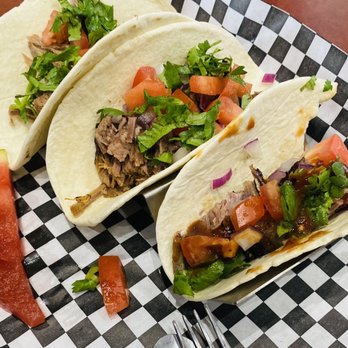 210 Bar-B-Que - Brisket tacos... way bigger than this photo depicts!! - Barbeque Near Me - Bayport, Minnesota