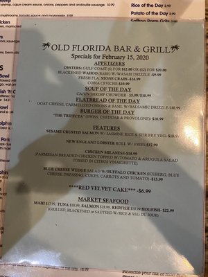 Menu photo 6 Old Florida Bar & Grill Jupiter, FL