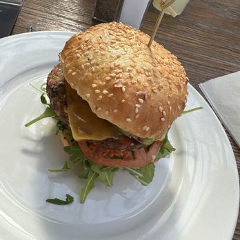 Bushfire Kitchen - Del Mar - Vegetarian Burger (v) - American Near Me - Del Mar, California Bushfire Kitchen - Del Mar - Vegetarian Burger (v) - American Near Me - Del Mar, California