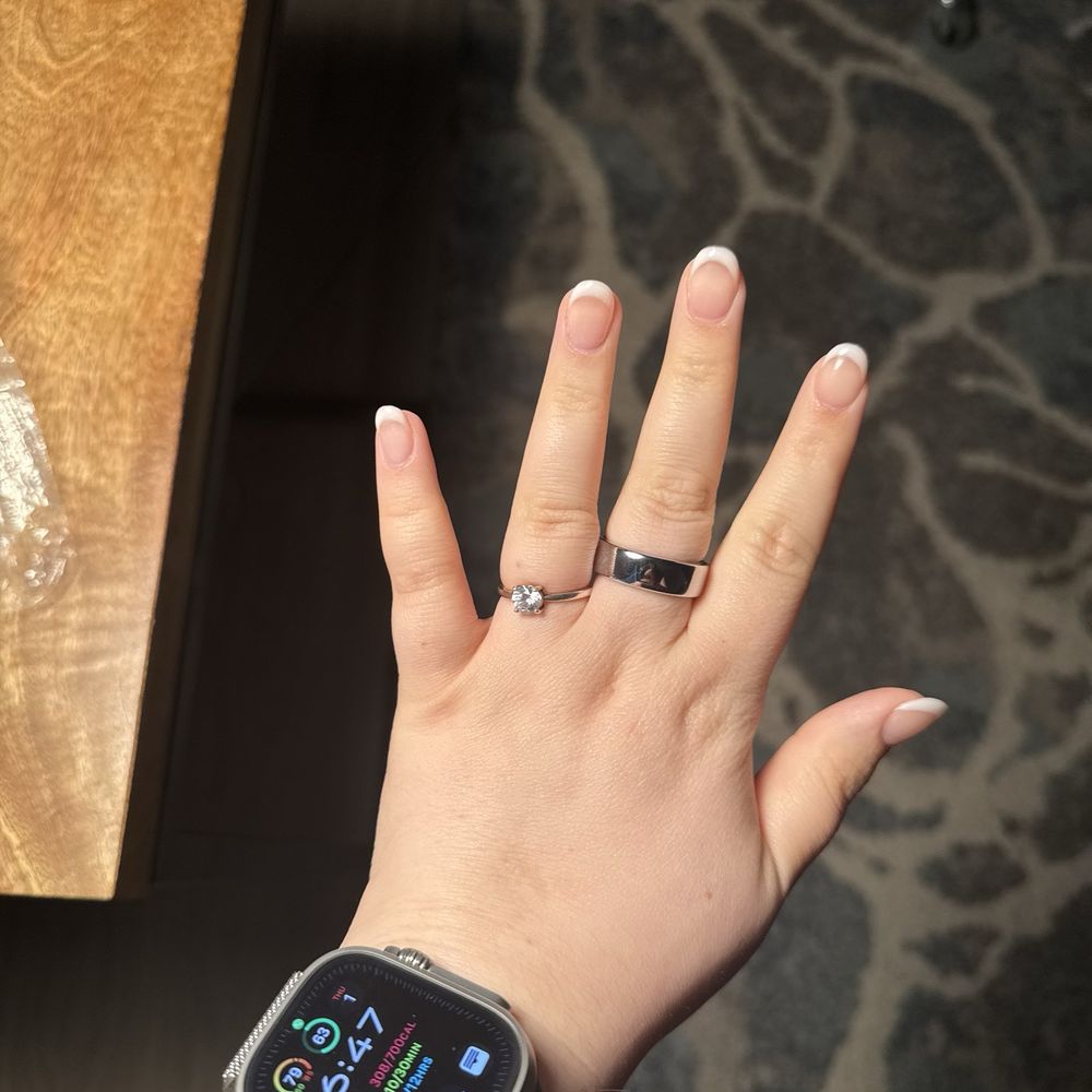 Gel X nails with off white French done by Bui Gel X nails with off white French done by Bui