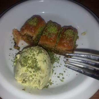 Zeugma Mediterranean Grill - And my all time fav Baklava with pistachio ice cream - Mediterranean Near Me - Montclair, New Jersey Zeugma Mediterranean Grill - And my all time fav Baklava with pistachio ice cream - Mediterranean Near Me - Montclair, New Jersey