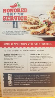 Menu photo 3 Chili's Clarksville, IN