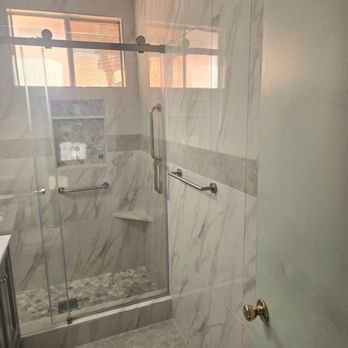 Jayrock Tile & Marble - Sliding door and grab-handles are perfect. - Flooring Near Me - Rialto, California Jayrock Tile & Marble - Sliding door and grab-handles are perfect. - Flooring Near Me - Rialto, California