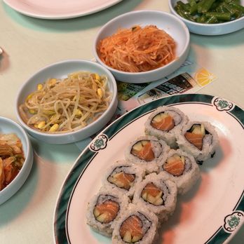 Happy Bibimbap House - Salmon roll - Korean Near Me - Salem, Oregon