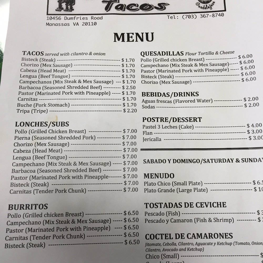 El Rulas Tacos - Mexican Near Me - Manassas, Virginia El Rulas Tacos - Mexican Near Me - Manassas, Virginia