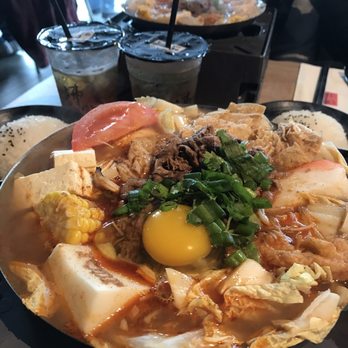 Boiling Point - Beef hotpot (medium spicy) with an extra egg on the side and complimentary black tea! - Taiwanese Near Me - San Jose, California Boiling Point - Beef hotpot (medium spicy) with an extra egg on the side and complimentary black tea! - Taiwanese Near Me - San Jose, California
