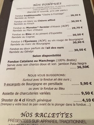 Menu photo 4 La Cloche à Fromage Strasbourg, 67 Menu photo 4 La Cloche à Fromage Strasbourg, 67