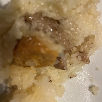 Kam Wai Dim Sum - Inside of the sticky rice wrap - Dim Sum Near Me - Vancouver, British Columbia Kam Wai Dim Sum - Inside of the sticky rice wrap - Dim Sum Near Me - Vancouver, British Columbia