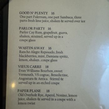 Bistro 45 - Drink menu, page 2/2 - New American Near Me - Pasadena, California