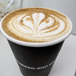 8oz Latte with Almond Milk + cinnamon