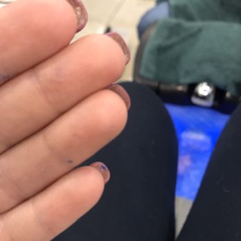 Luxury Nail & Spa - Underside of nails not even cleaned out - Nail Salons Near Me - Tifton, Georgia