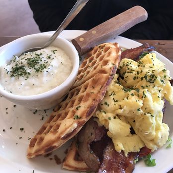 Toast - BLT waffle with cream cheese grits - Breakfast & Brunch Near Me - New Orleans, Louisiana Toast - BLT waffle with cream cheese grits - Breakfast & Brunch Near Me - New Orleans, Louisiana