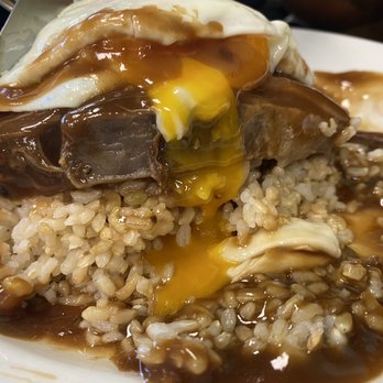 Guieb Cafe - Prime Rib Loco Moco with brown rice - New American Near Me - Honolulu, Hawaii Guieb Cafe - Prime Rib Loco Moco with brown rice - New American Near Me - Honolulu, Hawaii