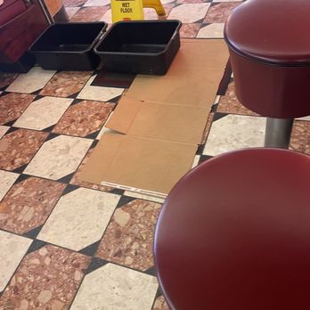 Eveready Diner - Dish buckets to collect rain. - Diners Near Me - Hyde Park, New York Eveready Diner - Dish buckets to collect rain. - Diners Near Me - Hyde Park, New York