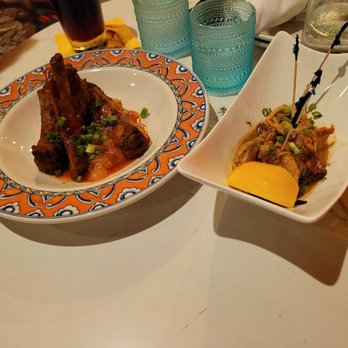 Cafe Sevilla - 3 beer glazed ribs and garlic shrimp arbor & white wine - Spanish Near Me - Costa Mesa, California