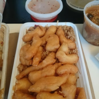 Asian Garden - Combo sweet and sour? Chicken/ pork fried rice. Sauce comes on the side so the chicken isn't soggy. - Chinese Near Me - Philadelphia, Pennsylvania