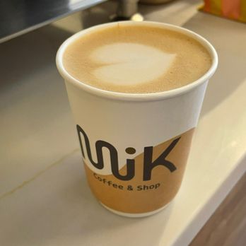 MIK coffee&shop - Cafe latte ($5.25) with oat milk ($0.55) - Coffee & Tea Near Me - Calgary, Alberta MIK coffee&shop - Cafe latte ($5.25) with oat milk ($0.55) - Coffee & Tea Near Me - Calgary, Alberta