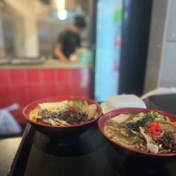 Lifting Noodles Ramen - Battery - Veggie Ramen Noodles and a hard working chef