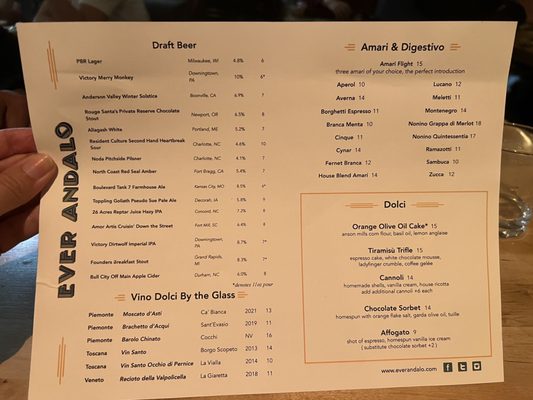 Menu photo 4 Ever Andalo Charlotte, NC Menu photo 4 Ever Andalo Charlotte, NC