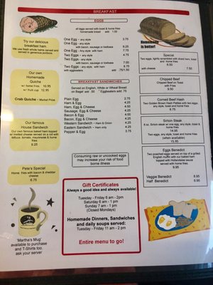 Menu photo 6 Martha's Diner Ellsworth, ME