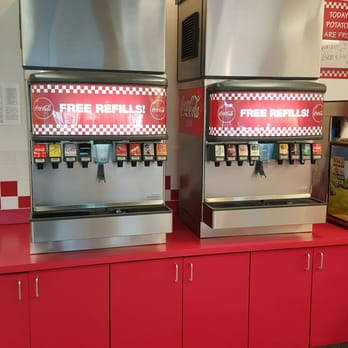 Five Guys - No freestyle machines here. Franchise owner must be insanely cheap. - Burgers Near Me - Suwanee, Georgia