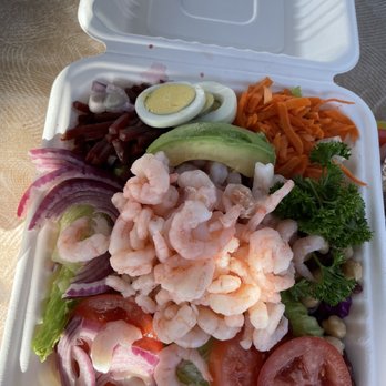 Barbara's Fishtrap - Bay shrimp salad - Seafood Near Me - Half Moon Bay, California