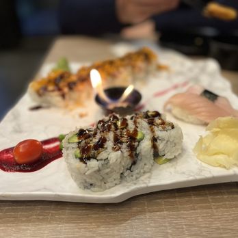 Sushi Mugen - a plate of sushi on a table - Sushi Bars Near Me - Vancouver, British Columbia Sushi Mugen - a plate of sushi on a table - Sushi Bars Near Me - Vancouver, British Columbia