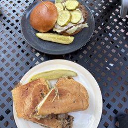 Cuban and impossible burger Cuban and impossible burger