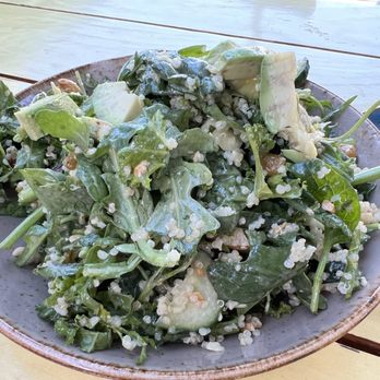 Homegrown Tap & Dough - QUINOA Arugula, Spinach, Almonds, Cucumber, Avocado, Apple, Golden Raisins, Citrus Honey Vinaigrette - Pizza Near Me - Denver, Colorado Homegrown Tap & Dough - QUINOA Arugula, Spinach, Almonds, Cucumber, Avocado, Apple, Golden Raisins, Citrus Honey Vinaigrette - Pizza Near Me - Denver, Colorado