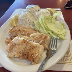 Jet Port Restaurant - Baked haddock with coleslaw