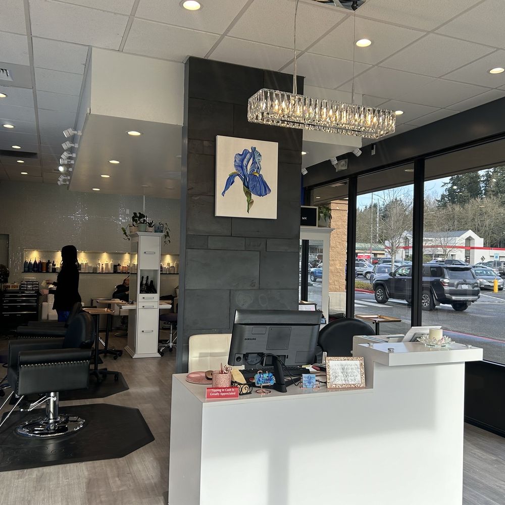 Blue Iris Salon - Reception area - Hair Extensions Near Me - Mill Creek, Washington Blue Iris Salon - Reception area - Hair Extensions Near Me - Mill Creek, Washington