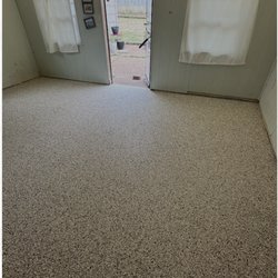 Concrete Pro Coatings - Sunroom floor after epoxy coating.