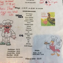Thelma’s Wangs & Thangs - Menu 10/6/19 (Saturday hours have since changed)